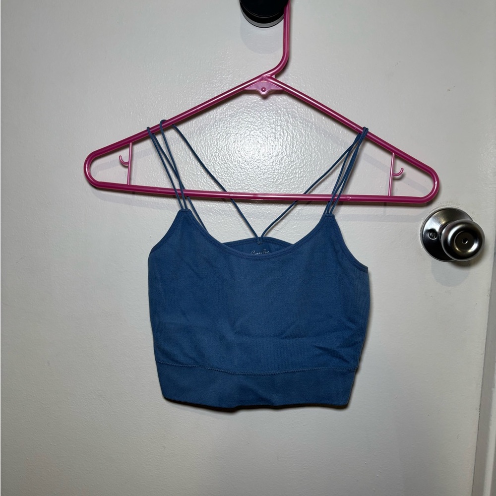 Blue Women's Strappy Top